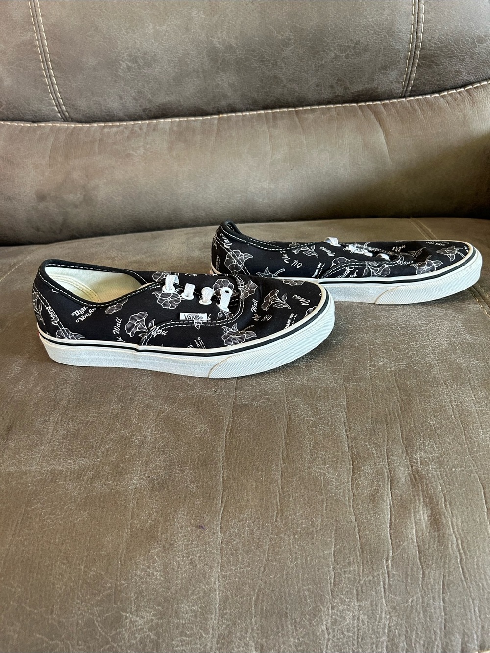 Vans Black Floral Sketch Low-Top Sneakers